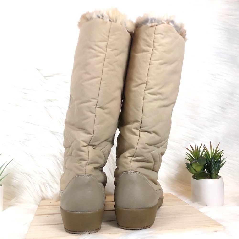 Diadora Vintage Women's Beige Fur Lined Winter Boots Made in Italy‎ Size 40 - Picture 6 of 7